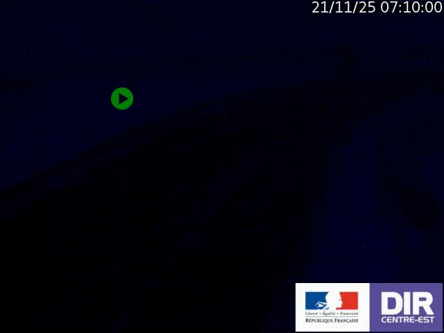 Webcam sur le col Pin Bouchain, vue orientée vers Roanne, en provenance de Lyon sur la nationale 7 (N7)