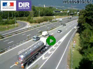 Webcam sur la Nationale 201 à hauteur de la sortie Chambéry-Nord, avant à la jonction entre l'A41 et l'A43, en direction de Lyon