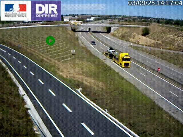 Webcam sur le contournement de Valence, sur la Nationale 7, caméra orientée vers Lyon