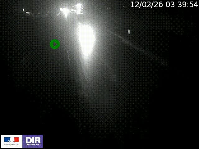 Webcam à Bron sur l'A43 à la jonction avec le boulevard périphérique de Lyon (D383). Vue orientée vers Lyon