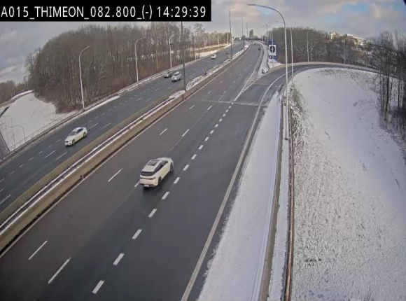 Caméra trafic Belgique - Thiméon - E42, jonction avec A54 (E420) direction La Louvière/Charleroi - BK 82.82