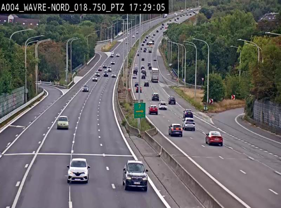 Webcam traffic E411(A4) - BK 18.7 - Bierges (Wavre Nord)