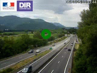 Caméra trafic à Meylan sur la Rocade-Sud de Grenoble en direction d'Aix-en-Provence