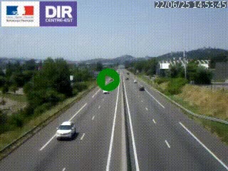 Caméra autoroute à Saint-Etienne (Les Littes) à hauteur du Ikea Saint-Etienne sur l'A72 en direction de Roanne