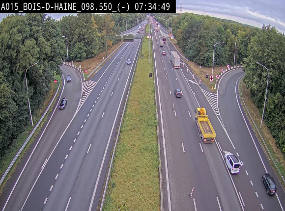 Webcam autoroute Belgique - Bois d'Haine - E42 - BK 98.6