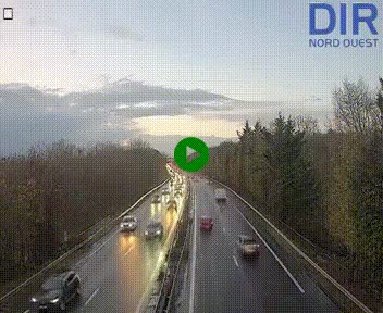 Webcam sur le périphérique de Caen (N814) à l'est de la ville, à Mondeville hauteur de la sortie 2, Presqu'île-Rives de l'Orne, au bout de l'autoroute A13