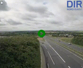 Webcam au début de l'A84 sur le périphérique Ouest de Caen (N814) à hauteur de la sortie 9, Porte de Bretagne