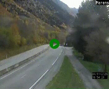 Webcam dans les Pyrénées à hauteur de Mérens-les-Vals sur N320, en direction de Pas de la Casa (Andorre)