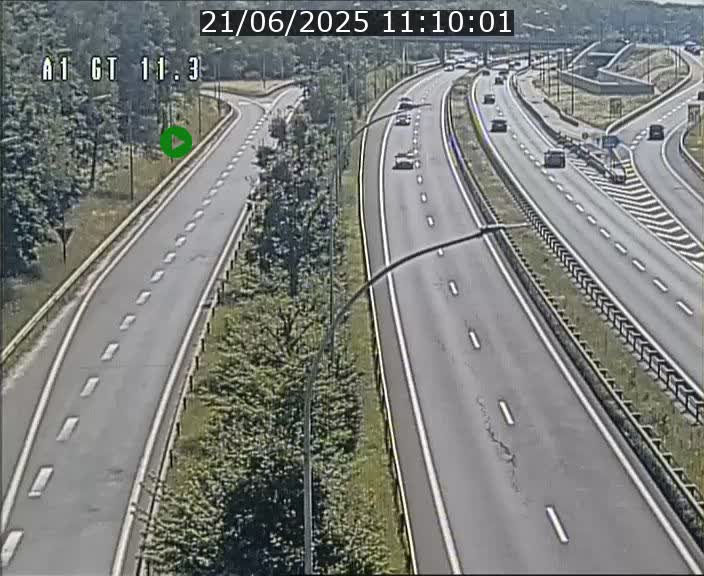 Traffic live webcam Luxembourg Senningerberg - A1 direction Allemagne - BK 11.3