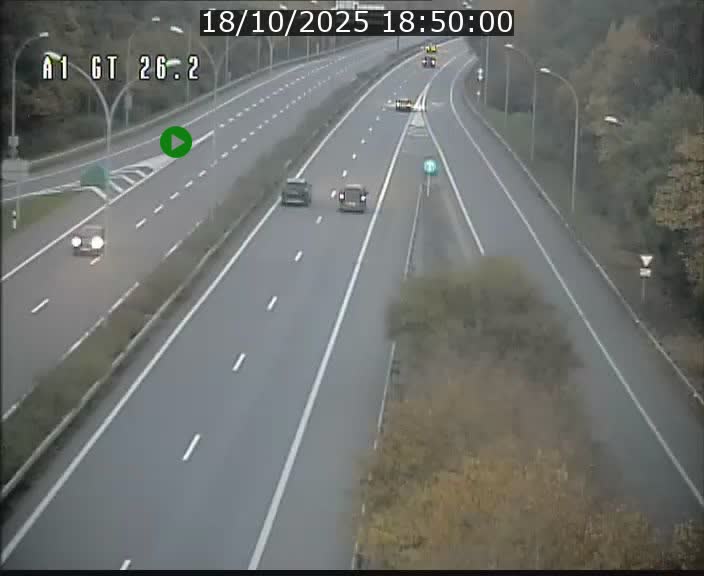 Traffic live webcam Luxembourg Grevenmacher - A1 direction Allemagne - BK 26.2