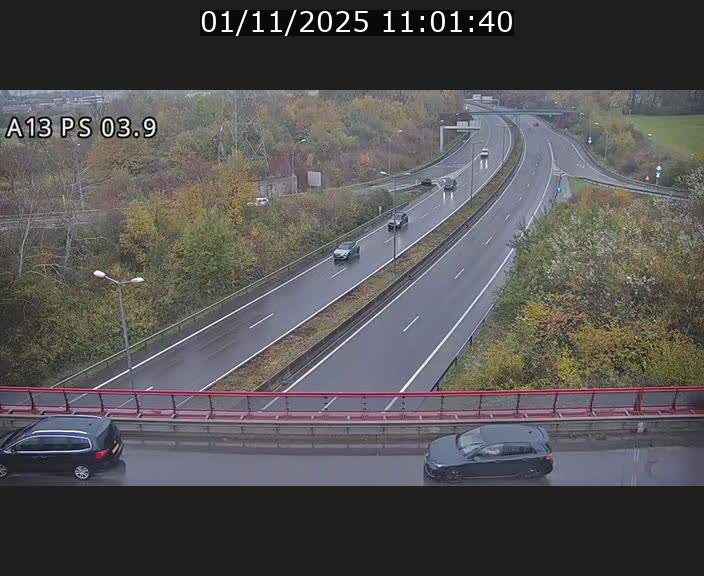 Traffic live webcam Luxembourg Ehlerange - A13 direction Esch-sur-Alzette - BK 6.8