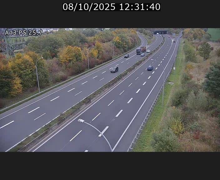 Traffic live webcam Luxembourg Frisange - A13 direction Allemagne - BK 26