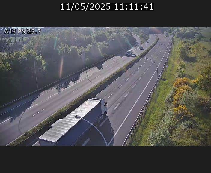 Traffic live webcam Luxembourg Frisange - A13 direction Allemagne - BK 26