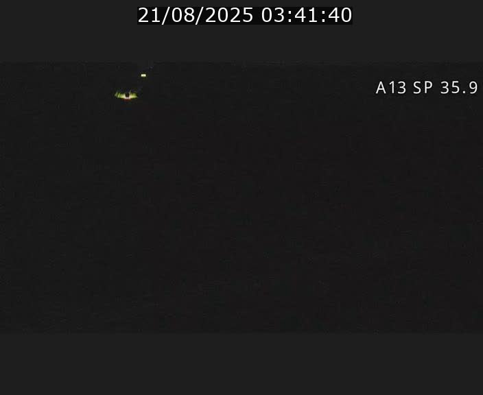 Webcam trafic sur A13 à l'entrée ouest du tunnel Markusbierg à Remerschen. Vue orientée vers Mondorf-les-Bains.