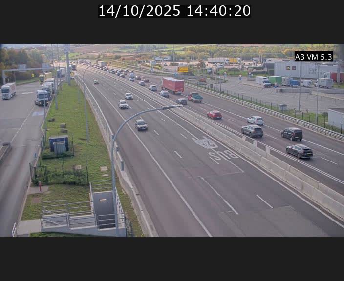 Traffic live webcam Luxembourg Aire de Berchem - A3 - BK 5 - direction France