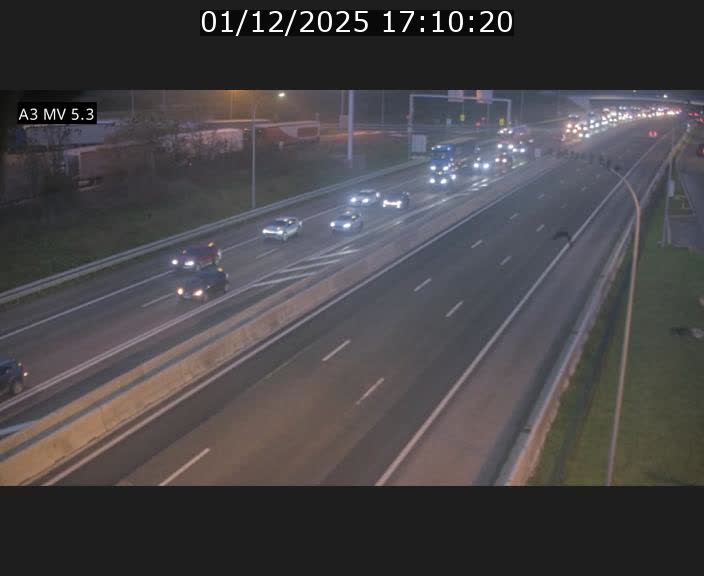 Webcam à l'Aire de Berchem au Luxembourg sur l'A3. Vue orientée vers la France