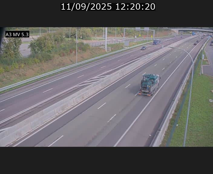 Webcam à l'Aire de Berchem au Luxembourg sur l'A3. Vue orientée vers la France