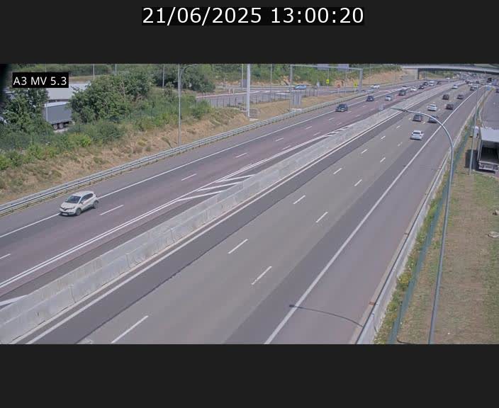 Webcam à l'Aire de Berchem au Luxembourg sur l'A3. Vue orientée vers la France