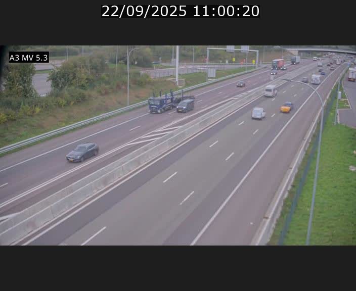 Webcam à l'Aire de Berchem au Luxembourg sur l'A3. Vue orientée vers la France