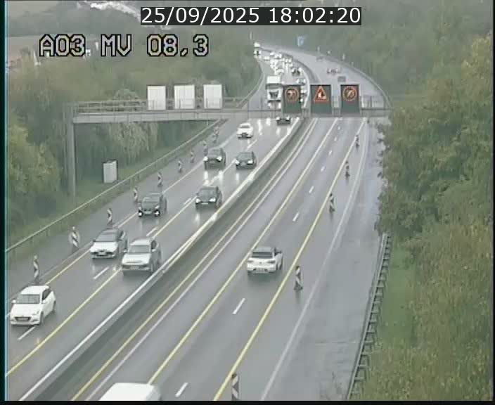 Webcam Autoroute après la Croix de Bettembourg en direction de Luxembourg sur l'A3