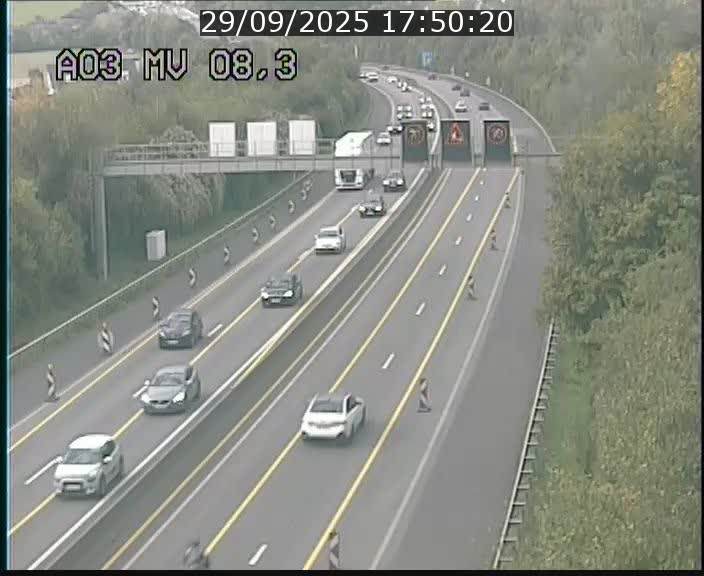 Webcam Autoroute après la Croix de Bettembourg en direction de Luxembourg sur l'A3