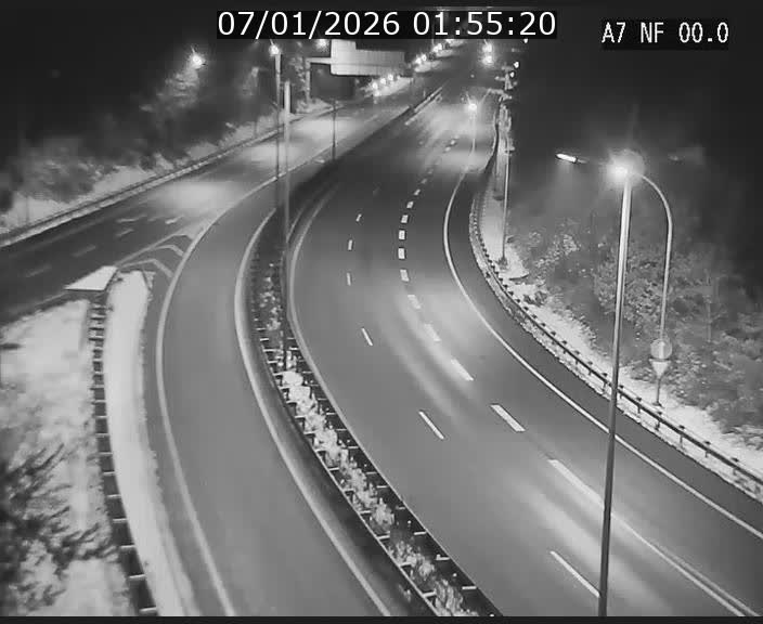 Caméra autoroute Luxembourg A7 - Echangeur A1/A7 Grünewald direction Tunnel Stafelter