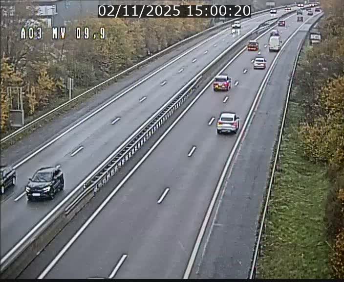 Webcam Autoroute à la Croix de Bettembourg - A3 - BK 9.9 - direction Luxembourg-Ville