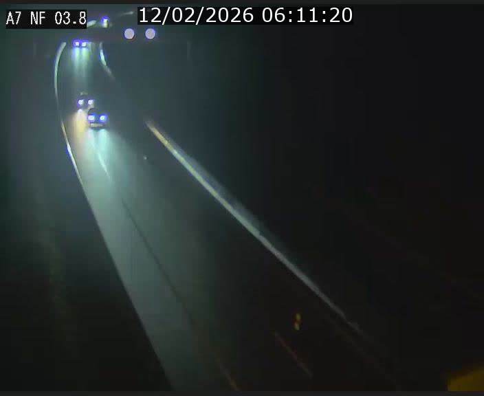 Webcam autoroute A7 au Luxembourg à la sortie du Tunnel Stafelter vers le Nord