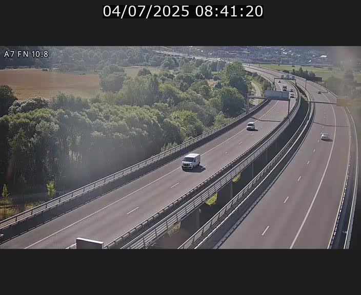 Caméra trafic Luxembourg - A7, Tunnel Gousselerbierg, sortie sud, direction rond-point Lorentzweiler (BK 10.8)