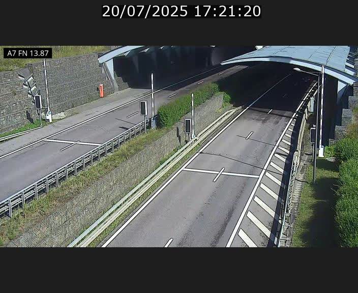Caméra trafic Luxembourg - A7, Tunnel Gousselerbierg, entrée nord, direction Lorentzweiler