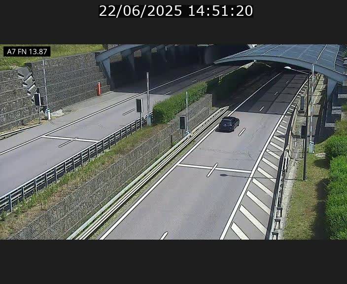 Caméra trafic Luxembourg - A7, Tunnel Gousselerbierg, entrée nord, direction Lorentzweiler