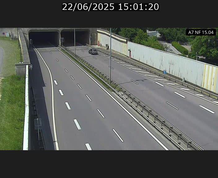 Caméra trafic Luxembourg - A7, Tunnel Mersch, entrée sud, direction Ettelbruck