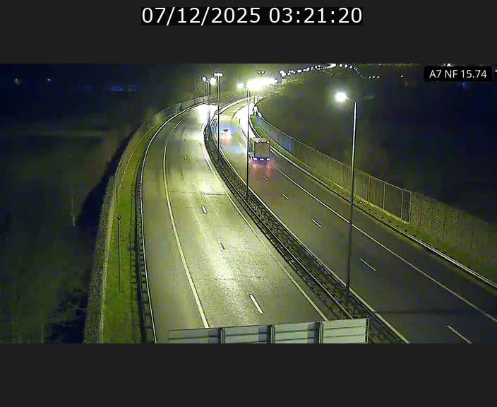 Caméra trafic Luxembourg - A7, Tunnel Mersch, entrée nord, direction Lorentzweiler