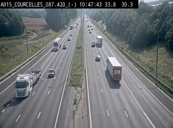 Webcam autoroute Belgique - Viesville - E42 direction Mons - BK 84.35