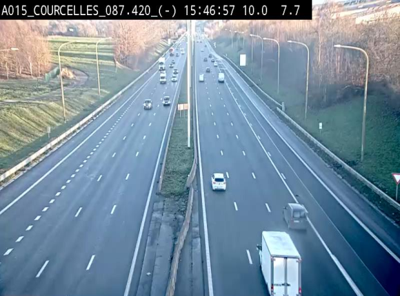 Webcam autoroute Belgique - Viesville - E42 direction Mons - BK 84.35