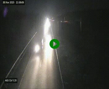Webcam autoroute A63 en périphérie de Bordeaux au sud-est de la ville, en provenance du bassin d'Arcachon. Vue orientée vers Bordeaux