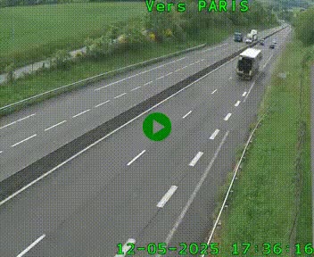 Caméra routière sur l'autoroute A20 à Saint-Hilaire-Bonneval, au sud de Limoges. Vue orientée vers Paris