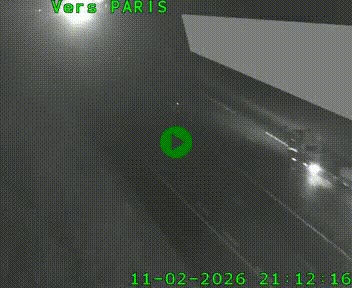 Caméra routière sur l'autoroute A20 à Saint-Pardoux-l'Ortigier, à la jonction avec l'A89. Vue orientée vers Paris