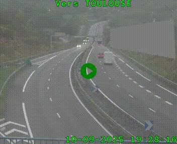 Caméra routière sur l'autoroute A20 à Noailles, en périphérie de Brive-la-Gaillarde. Vue orientée vers Toulouse