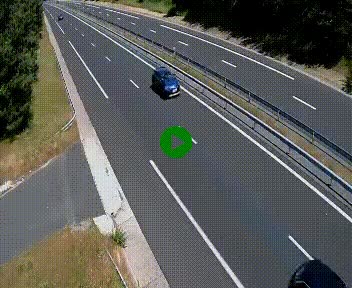 Caméra autoroute A75 à hauteur du col des Issartets en direction de Montpellier