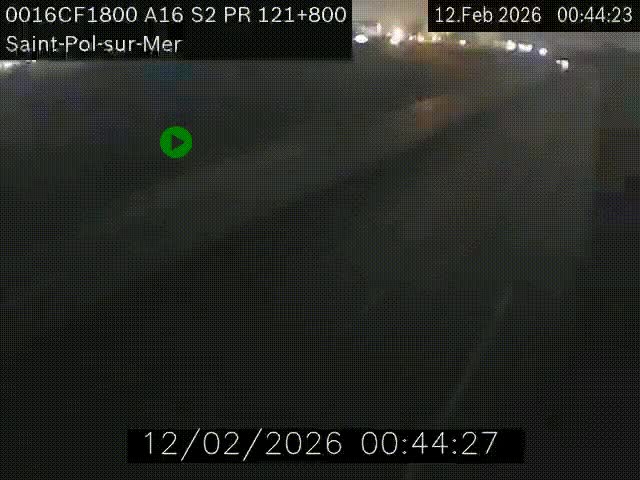 Webcam autoroute A16 à proximité de Dunkerque, à hauteur de la sortie Saint-Pol-sur-Mer. Vue orientée vers Calais