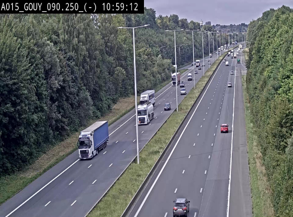 Webcam autoroute Belgique - Gouy-lez-piéton - E42 - BK 90.3