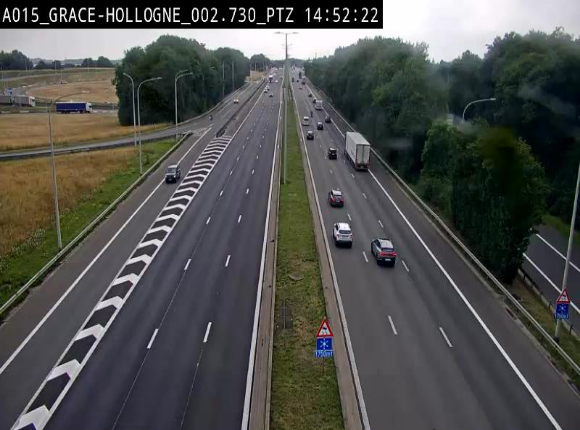 Caméra trafic Belgique - Grâce-Hollogne - E42, jonction avec A604, direction Loncin/Aéroport de Liège -  BK 3.2