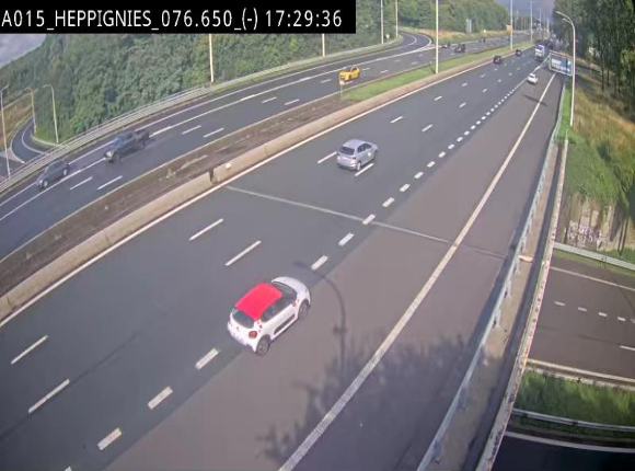 Webcam autoroute Belgique - Heppignies - E42 direction Namur - BK 76.4