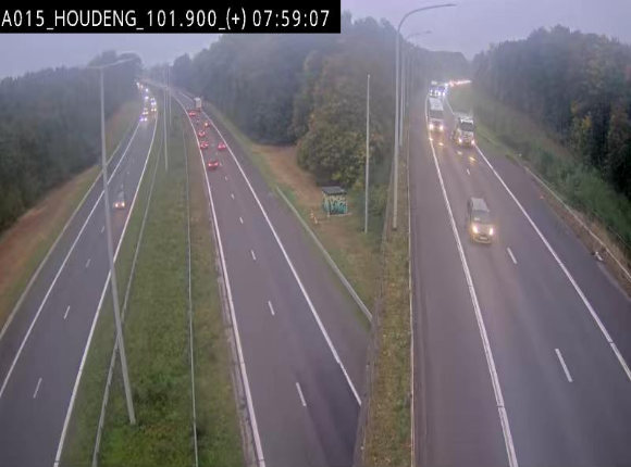 Webcam autoroute Belgique - Houdeng-Goegnies - Jonction E19/E42 direction Tournai/Mons - BK 101.85