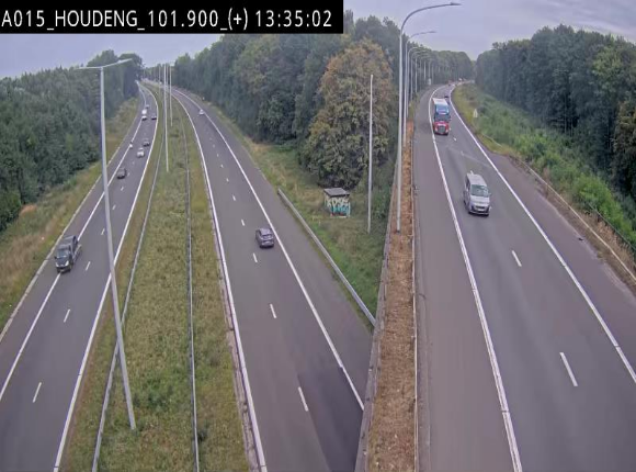 Webcam autoroute Belgique - Houdeng-Goegnies - Jonction E19/E42 direction Tournai/Mons - BK 101.85