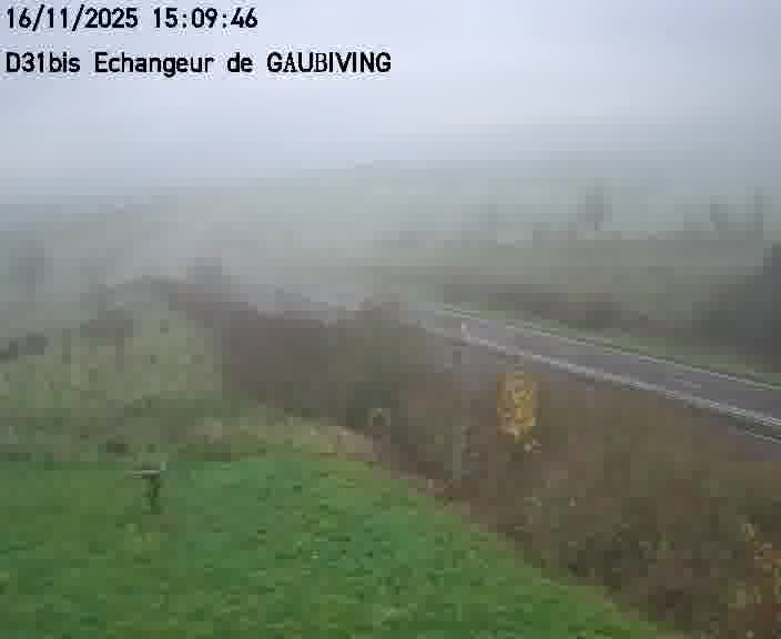 Dispositif d’observation sur D31bis (France) à Gaubiving, en direction de Sarreguemines, offrant une visualisation fiable des conditions de circulation.