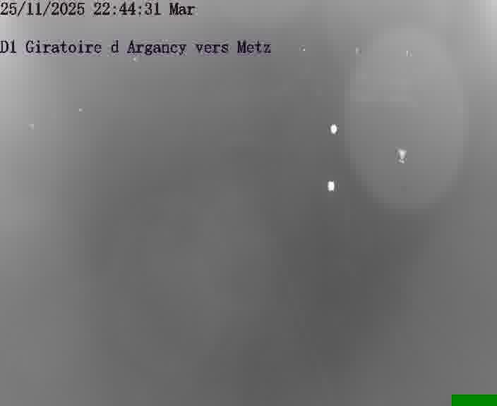 Webcam installée le long de D1 (France) à Argancy, pointée vers Metz, utile pour suivre précisément les conditions de trafic.