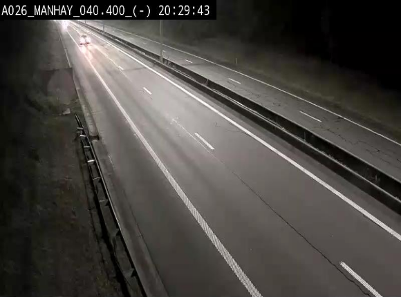 Webcam autoroute A26/E25 à hauteur de Manhay, après la jonction avec la N651 en direction de Liège - BK 40.4