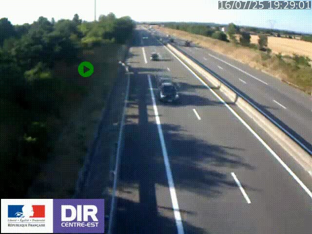 Webcam sur le contournement de Valence, sur la Nationale 7, à la jonction avec la N532, caméra orientée vers Grenoble